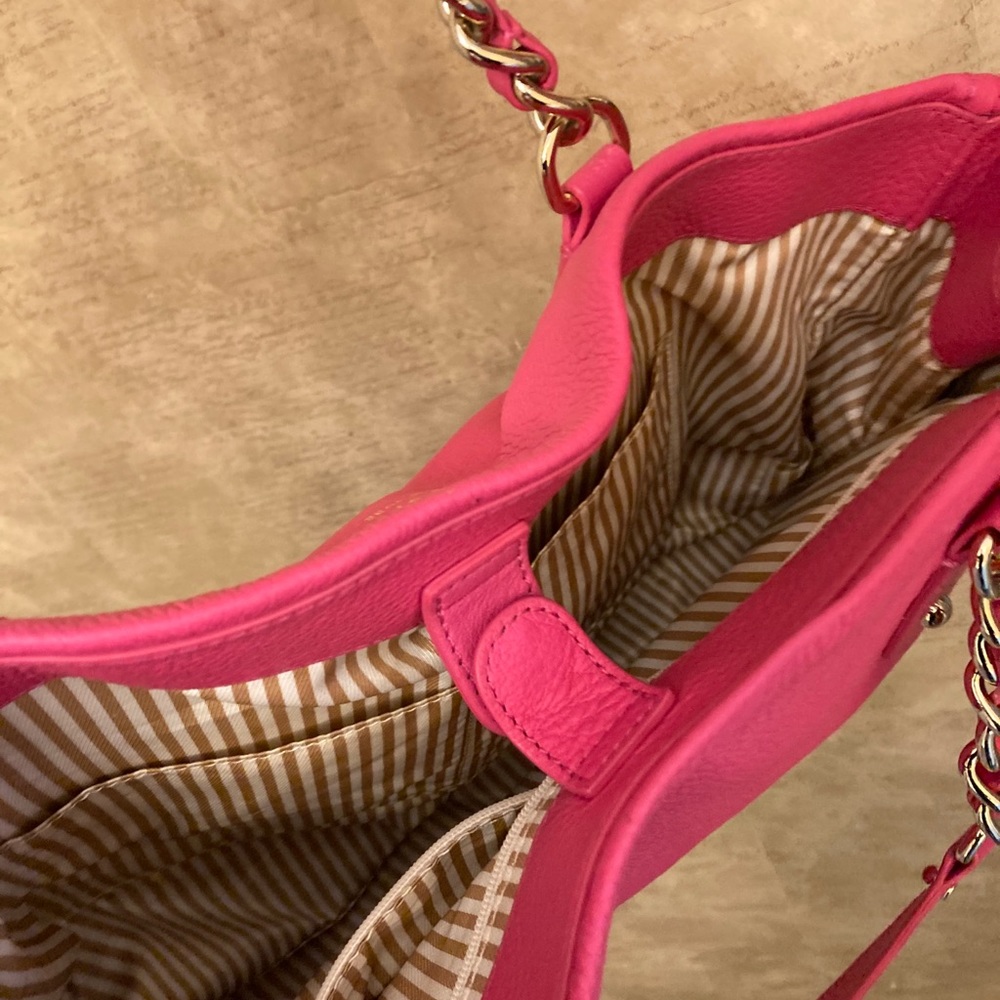 Kate Spade Hot Pink Leather Chain Straps Handbag - Picture 12 of 16